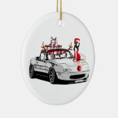 En Céramique Ornement MX5 Miata de Noël (Droite)
