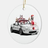 En Céramique Ornement MX5 Miata de Noël (Gauche)