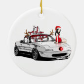 En Céramique Ornement MX5 Miata de Noël (Dos)