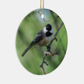 En Céramique ornement Noir-couvert de Chickadee (Droite)