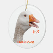 En Céramique Ornement : Oie de Noël (Gauche)