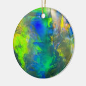 En Céramique Ornement opal bleu (Gauche)