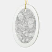 En Céramique Ornement ovale à cadre blanc (Gauche)