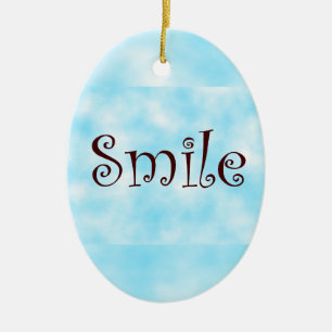 En Céramique Ornement ovale au sourire