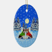 En Céramique Ornement ovale de Boston Terrier (Droite)