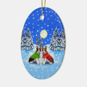 En Céramique Ornement ovale de Boston Terrier (Gauche)