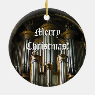 En Céramique Ornement parisien rond de Noël d'organe