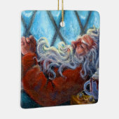 En Céramique Ornement "Père Noël Napping" (Droite)