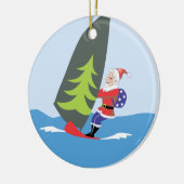 En Céramique Ornement Père Noël Windsurf (Gauche)