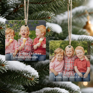 En Céramique Ornement personnalisé avec photo pour grands-paren