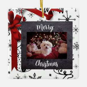 En Céramique Ornement personnalisé de Noël animal de compagnie