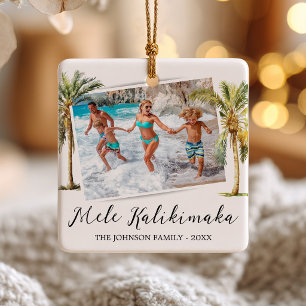 En Céramique Ornement photo de Mele Kalikimaka tropical