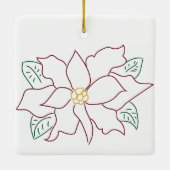 En Céramique Ornement photo de Noël vert (Dos)