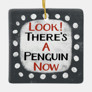En Céramique Ornement Pingouin Maintenant