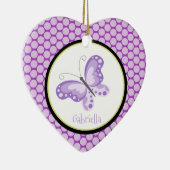 En Céramique Ornement pourpre de papillon (Droite)