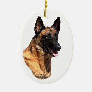 En Céramique Ornement principal de Malinois de Belge