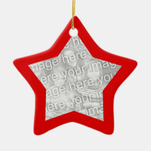 En Céramique Ornement Red Frame Star