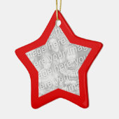 En Céramique Ornement Red Frame Star (Gauche)