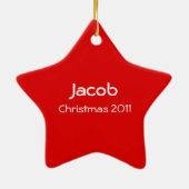 En Céramique Ornement Red Frame Star (Dos)