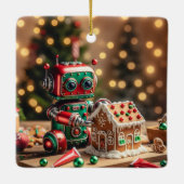 En Céramique Ornement robot de Noël (Dos)