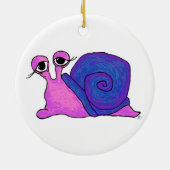 En Céramique Ornement rond de double escargot (Dos)