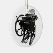 En Céramique ornement rond de l'impression typographique 1888 (Droite)