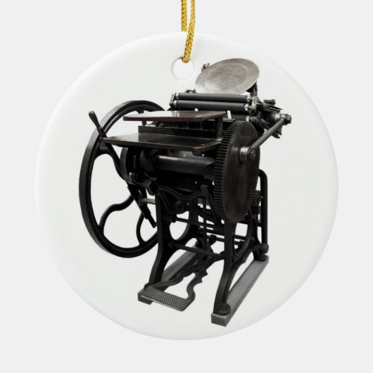 En Céramique ornement rond de l'impression typographique 1888 (Devant)