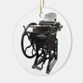 En Céramique ornement rond de l'impression typographique 1888 (Gauche)