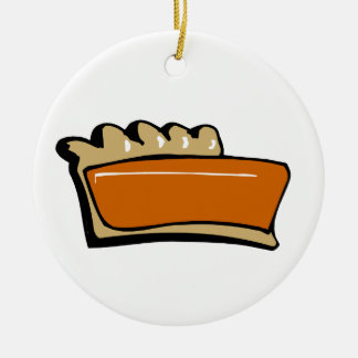 EN CÉRAMIQUE ORNEMENT ROND DE TARTE DE CITROUILLE