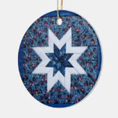 En Céramique ornement rond étoile bleue (Gauche)