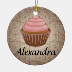 En Céramique Ornement rond fait sur commande de petit gâteau