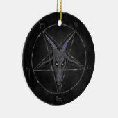 En Céramique Ornement rond noir et gris de Baphomet (Droite)