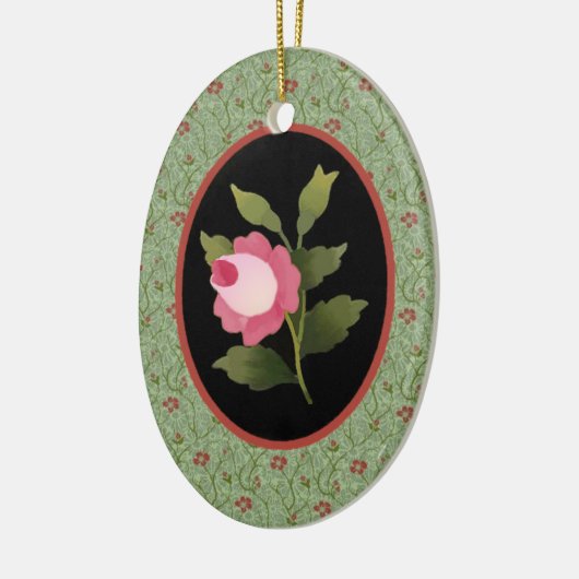 En Céramique Ornement rose (Gauche)