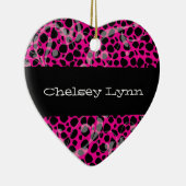 En Céramique Ornement rose de Noël d'impression de guépard (Droite)