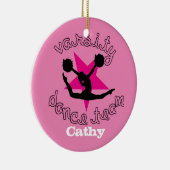 En Céramique ornement rose d'équipe de danse de Customizeable (Droite)