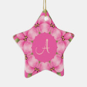 En Céramique Ornement rose et vert de Noël (Droite)