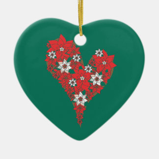 En Céramique Ornement rouge de Joyeux Noël de coeur de