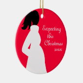 En Céramique Ornement rouge et blanc de grossesse (Droite)