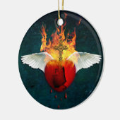 En Céramique Ornement sacré de coeur (Gauche)