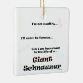 En Céramique Ornement Schnauzer géant (Droite)