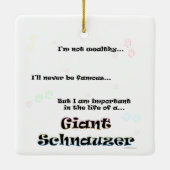 En Céramique Ornement Schnauzer géant (Dos)