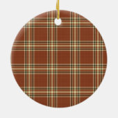 En Céramique Ornement Tartan Brown (Dos)