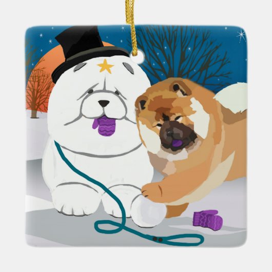 En Céramique Ornement TOTALEMENT FRAPPÉ de bouffe (Devant)