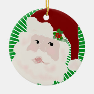 En Céramique Ornement traditionnel Père Noël Keepsaké