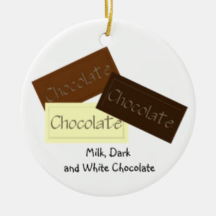 En Céramique Ornement triple de Noël de chocolat