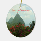 En Céramique Ornement tropical de Joyeux Noël de paradis (Gauche)