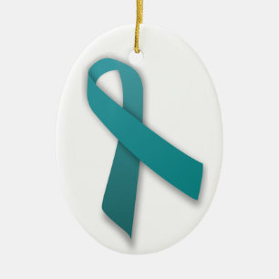 En Céramique Ornement turquoise de ruban