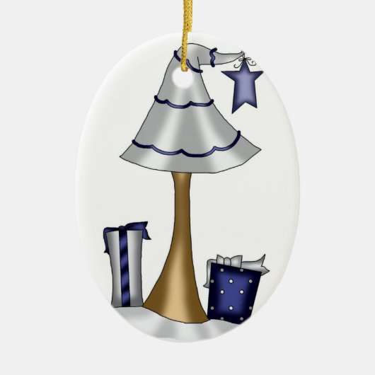 En Céramique Ornement unique d'arbre de Noël (Devant)