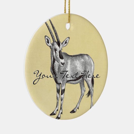 En Céramique Ornement vintage d'oryx (Droite)