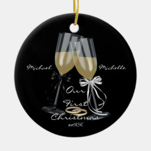 En Céramique Pain grillé de mariage notre premier ornement de